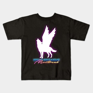 Wolf Pegasus Montreal (White) Kids T-Shirt